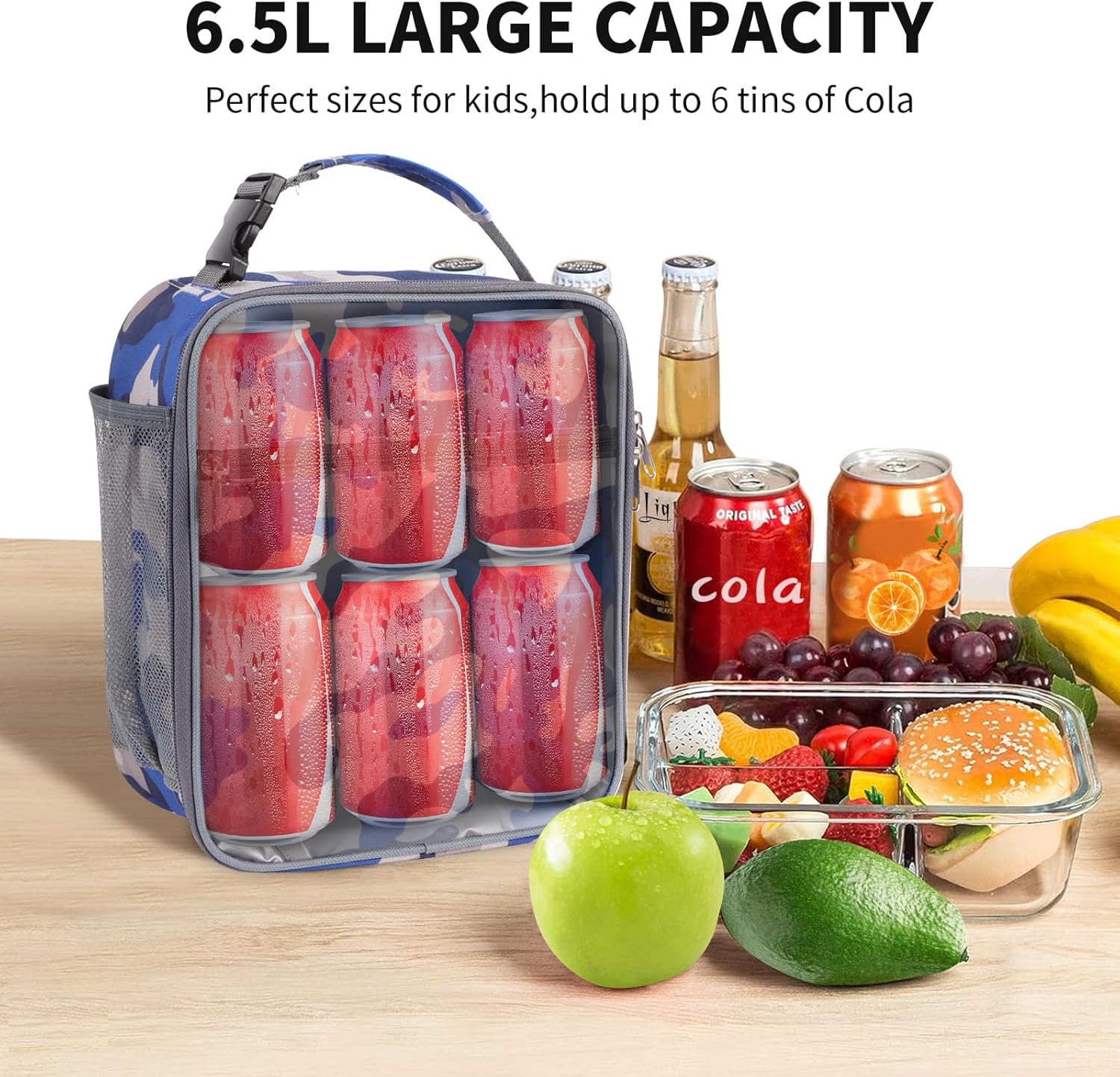 Thumbnail 1 de Minicoco Camouflage Insulated Lunch Bag – 6.5L, 26 x 23 x 11 cm