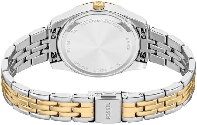 Detalle de Fossil Scarlette Uhr für Damen – 32 mm, Quarz-Dreizeiger mit Datum, Edelstahlarmband