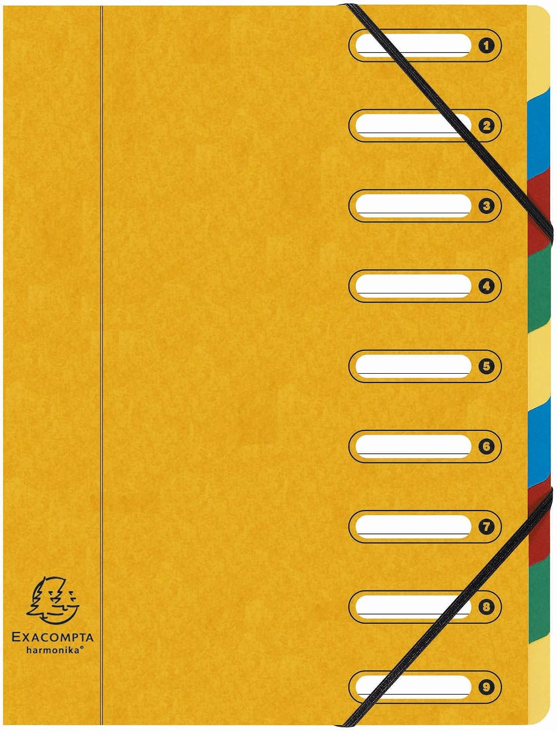 Detalle de Exacompta Réf. 5309E Harmonika — Trieur 9 compartiments A4 en carte lustrée