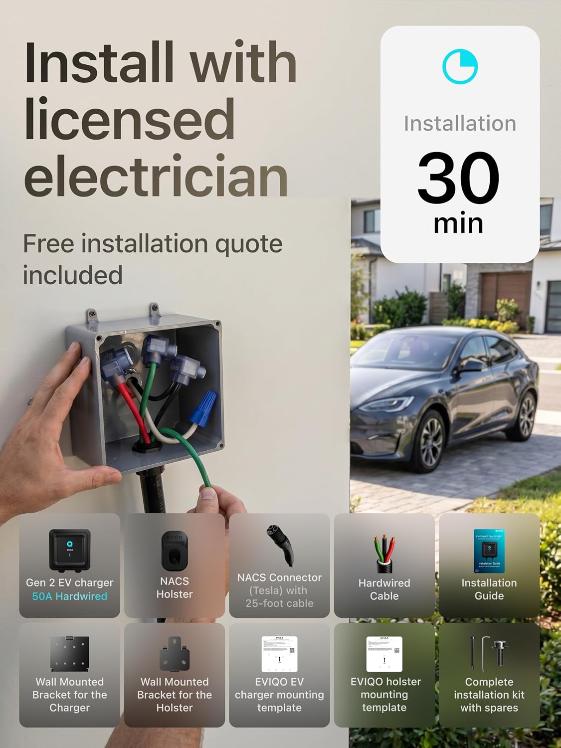 Thumbnail 4 de EVIQO Level 2 48A EV Charger 🔌