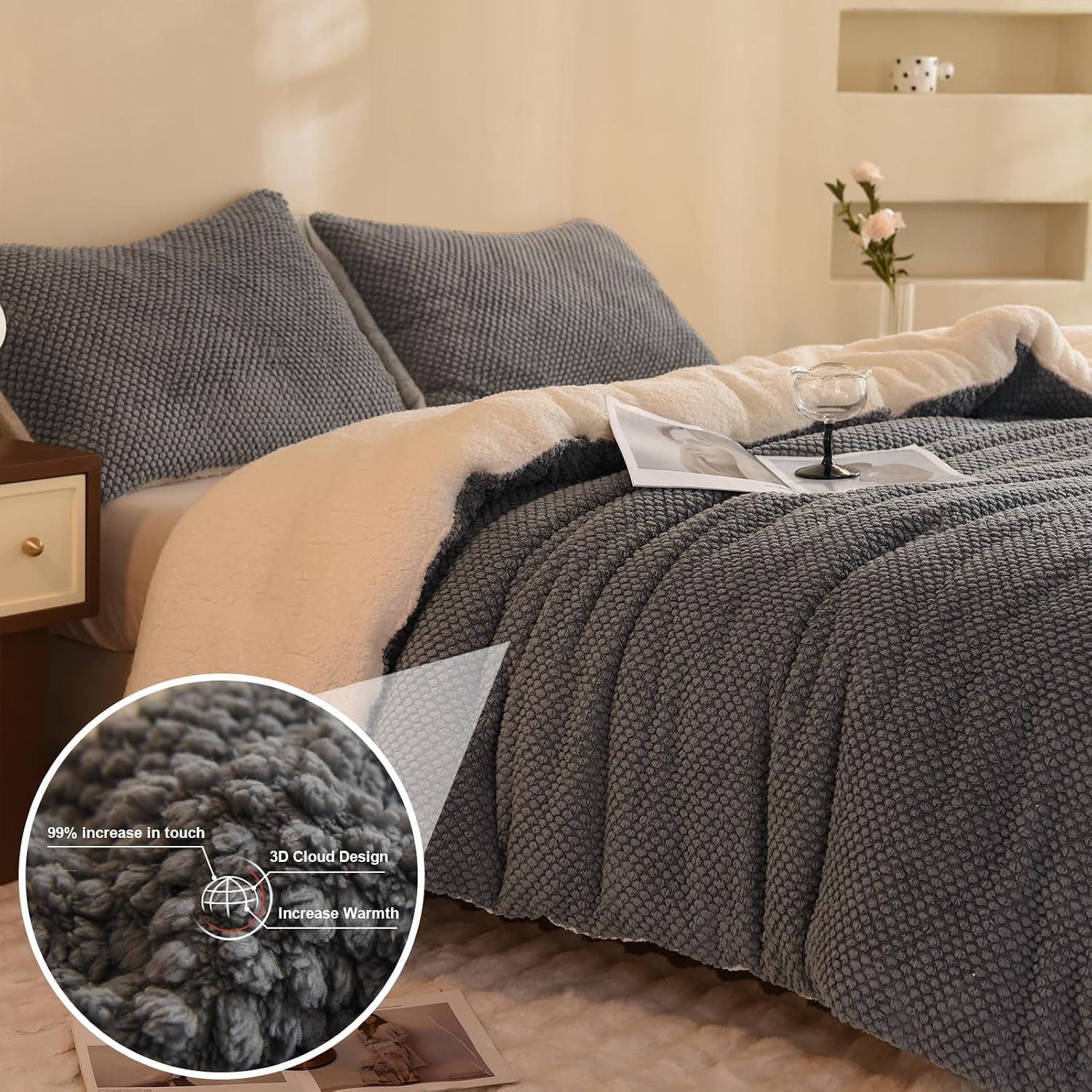 Thumbnail 1 de LLanCL 3D Jacquard Comforter Set 90x90