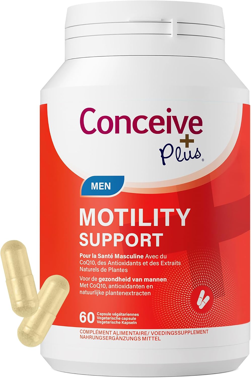 Detalle de CONCEIVE PLUS Motiliteitsondersteuning, 60 capsules voor mannelijke vruchtbaarheid