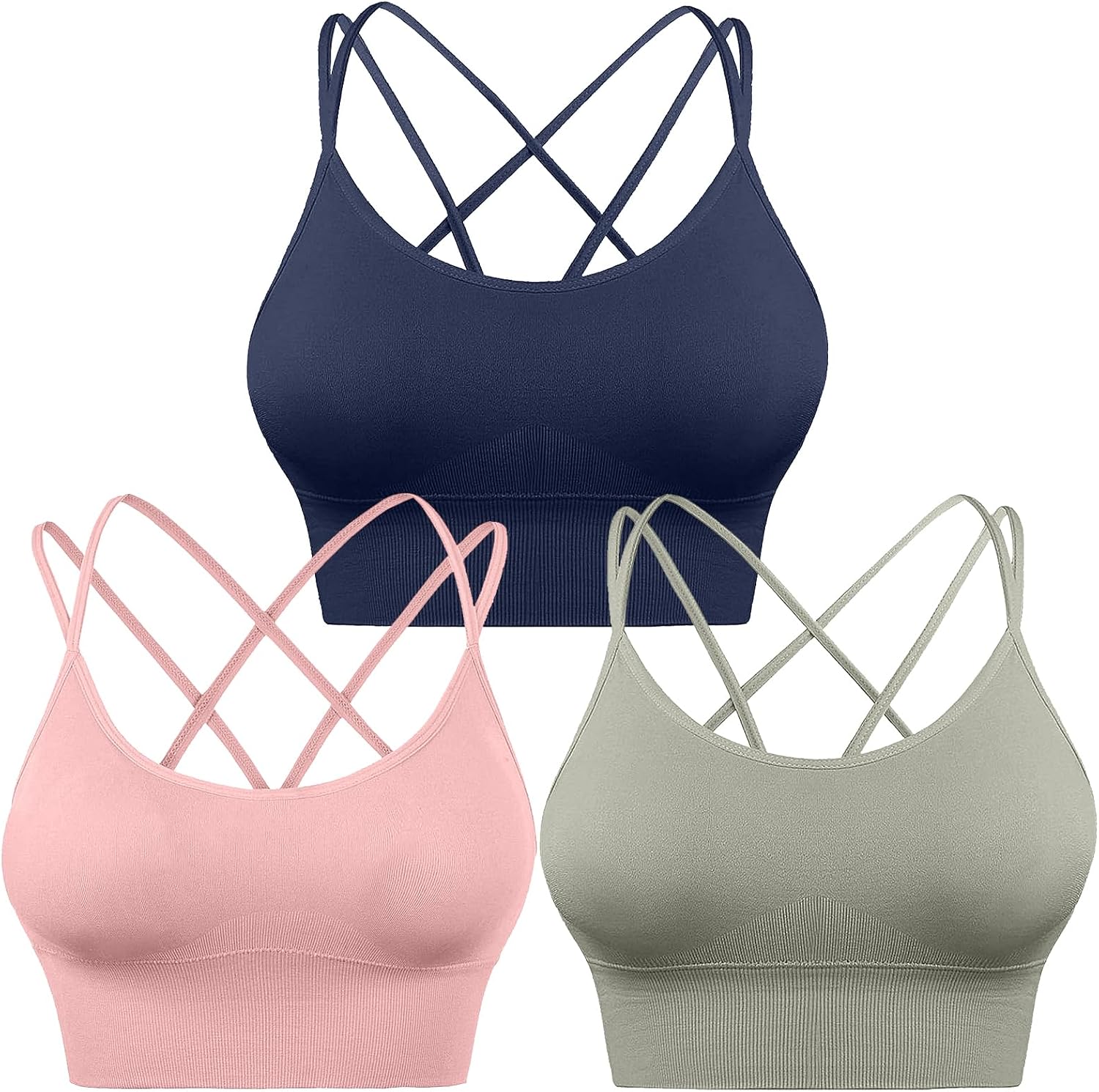 Thumbnail 6 de HANERDUN Damen Sport-BH für Yoga & Fitness mit Gepolsterten, nahtlosem Design ohne Bügel