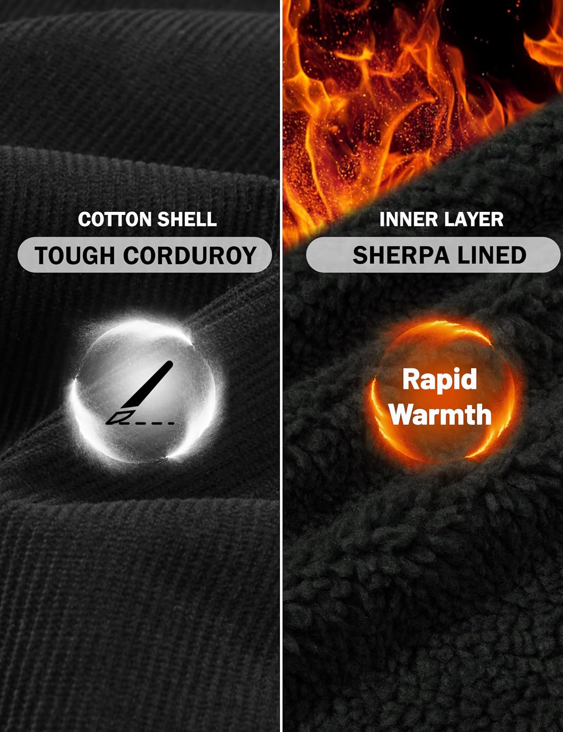 Thumbnail 4 de MAGCOMSEN Men's Sherpa-Lined Corduroy Jacket with 5 Pockets