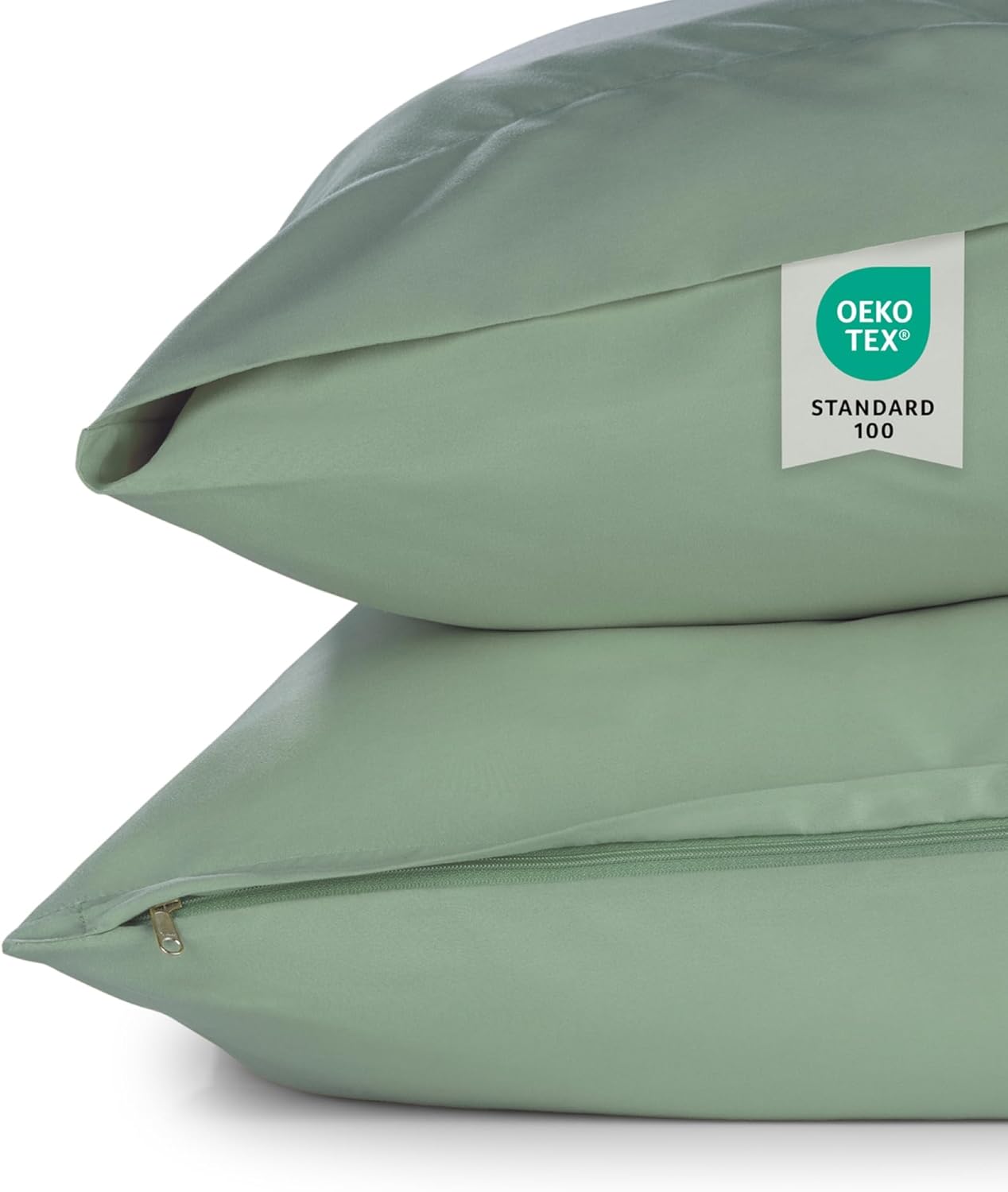 Thumbnail 2 de Blumtal Housse Oreiller Dormeur Latéral 40x145 cm – Lot de 2 en Microfibre Certifiée Oeko-Tex, Vert