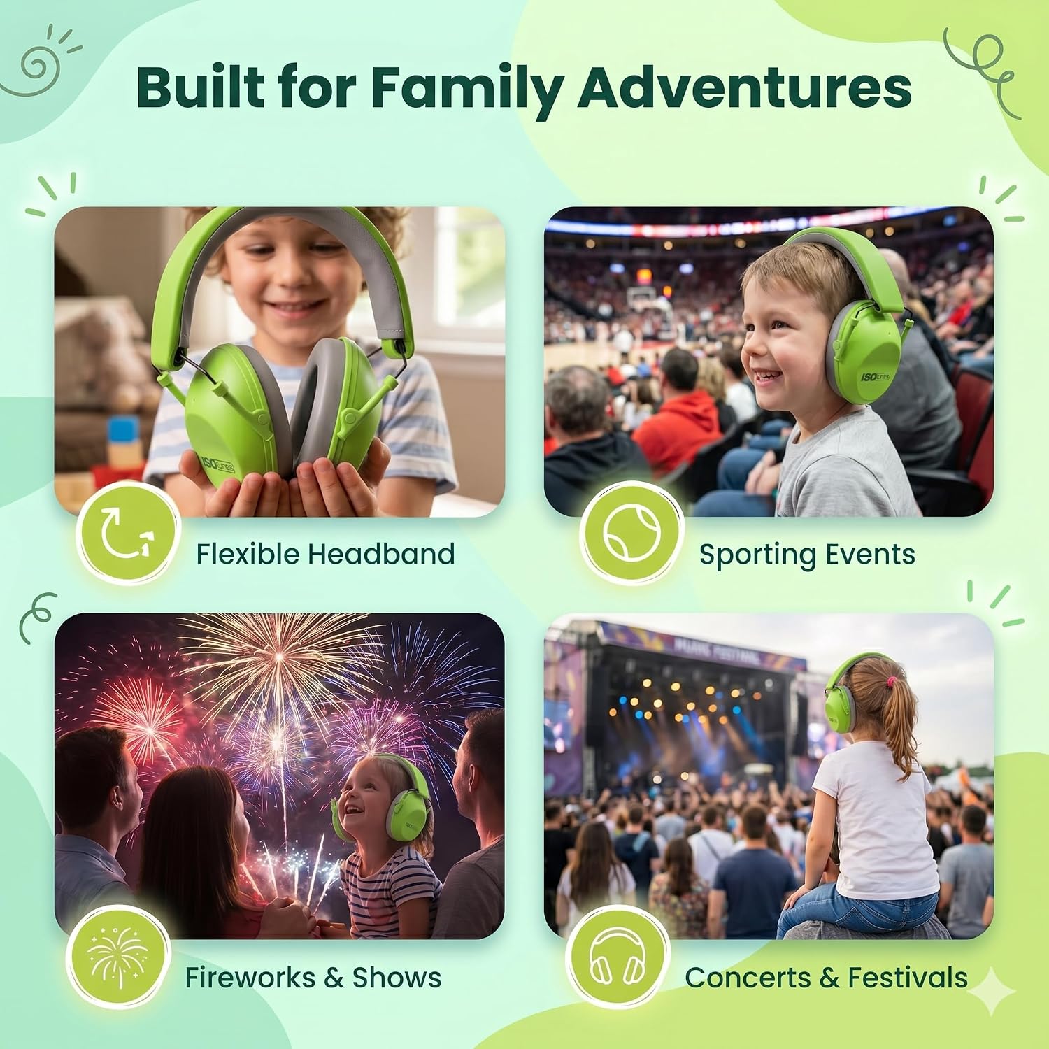 Thumbnail 4 de ISOtunes Junior Ear Defenders for Kids: Comfortable Noise-Cancelling Headphones with Flexible Fit