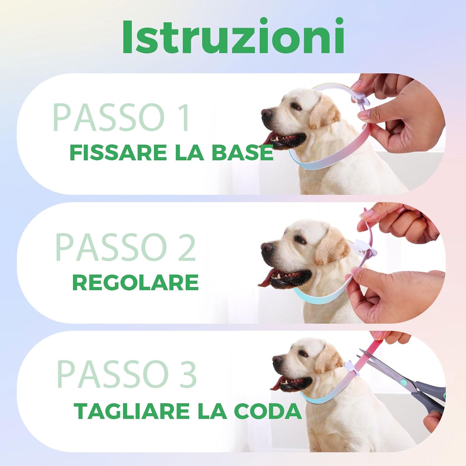 Detalle de Collare antiparassitario per cani 69 cm: impermeabile, regolabile e con uso consigliato di 8 mesi