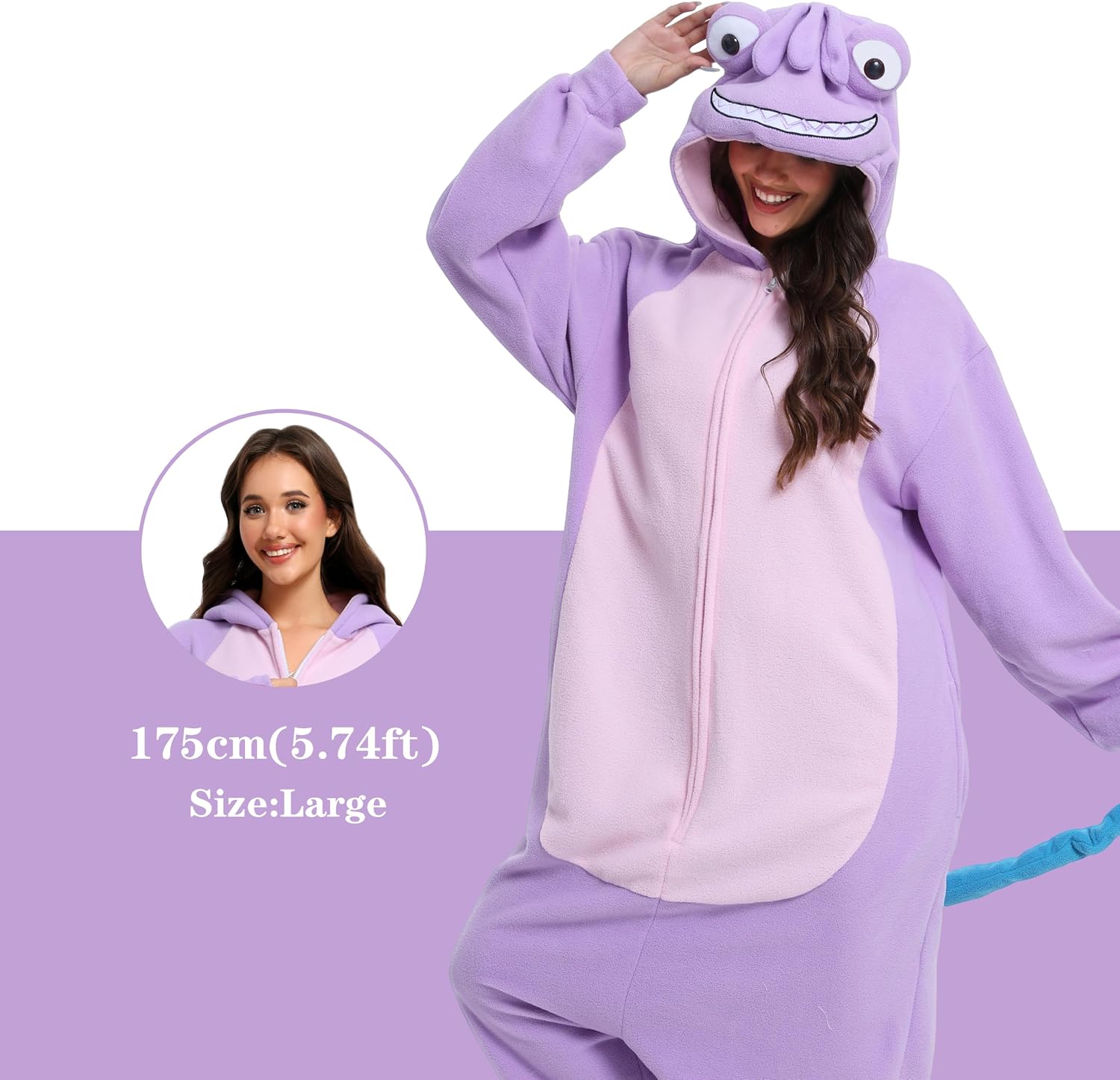 Detalle de NAITOKE Animal Onesie Pajamas for Adults, Halloween Cartoon Design