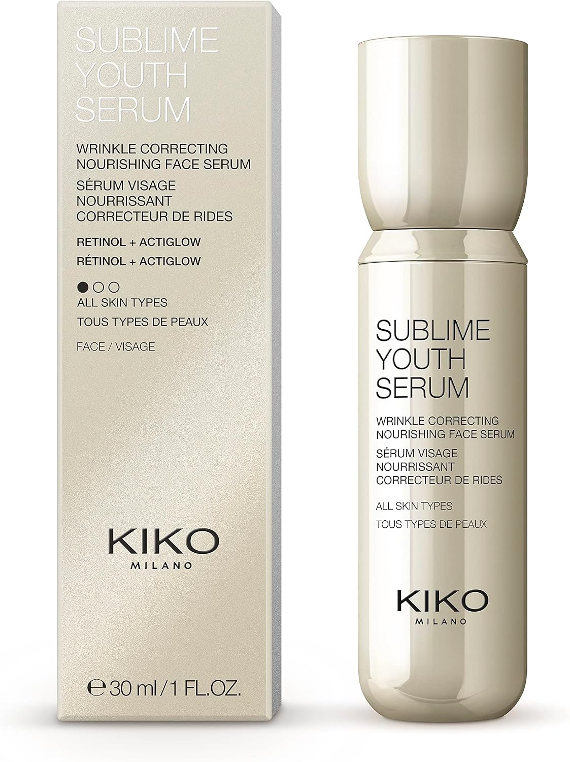 Detalle de KIKO Milano Sublime Youth Serum Shade 01 – retinolserum, 15 ml