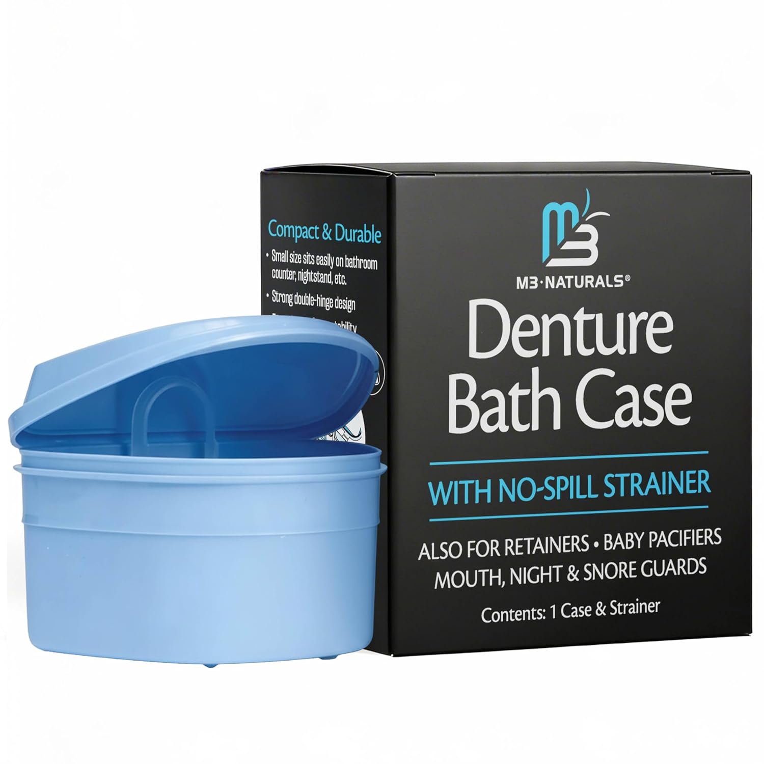 Thumbnail 2 de Denture Bath Case and Retainer Case by M3 — Portable, Spill-Free Cleaner Kit