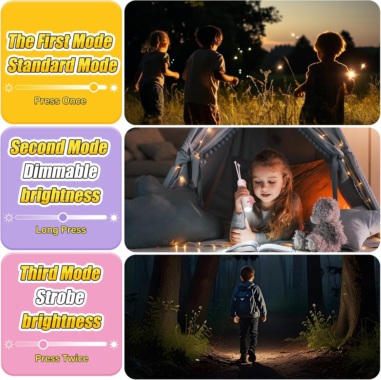 Detalle de ZKLiLi Kid's Rechargeable LED Union Flashlight 🔦