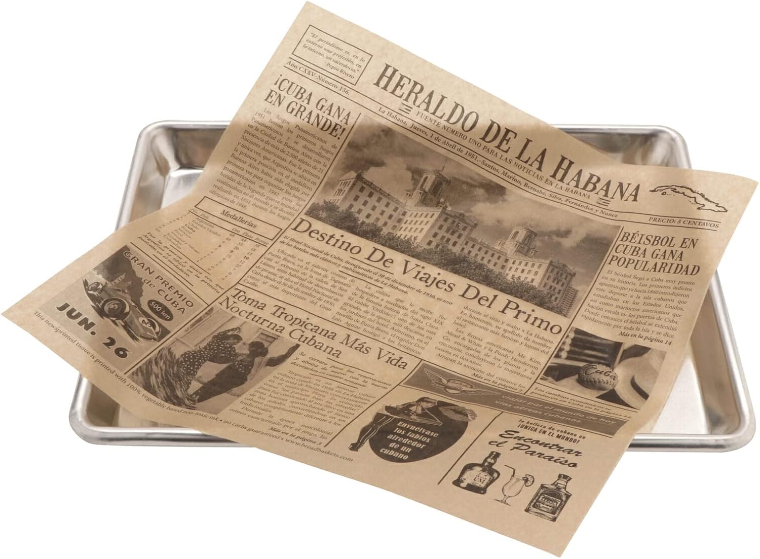 Detalle 2 de G.E.T. Food-Safe Paper Liner, 12" x 12