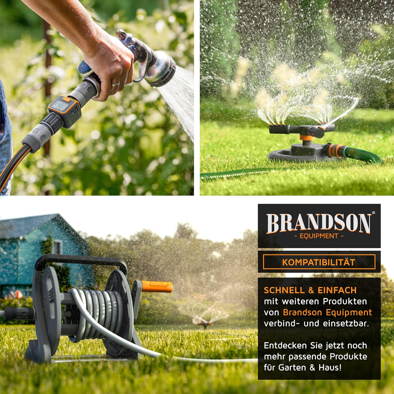 Thumbnail 6 de Brandson 4-Wege-Verteiler Gartenventil – 1 Eingang, 4 Ausgänge, stufenlos regelbar, robustes Metallgewinde