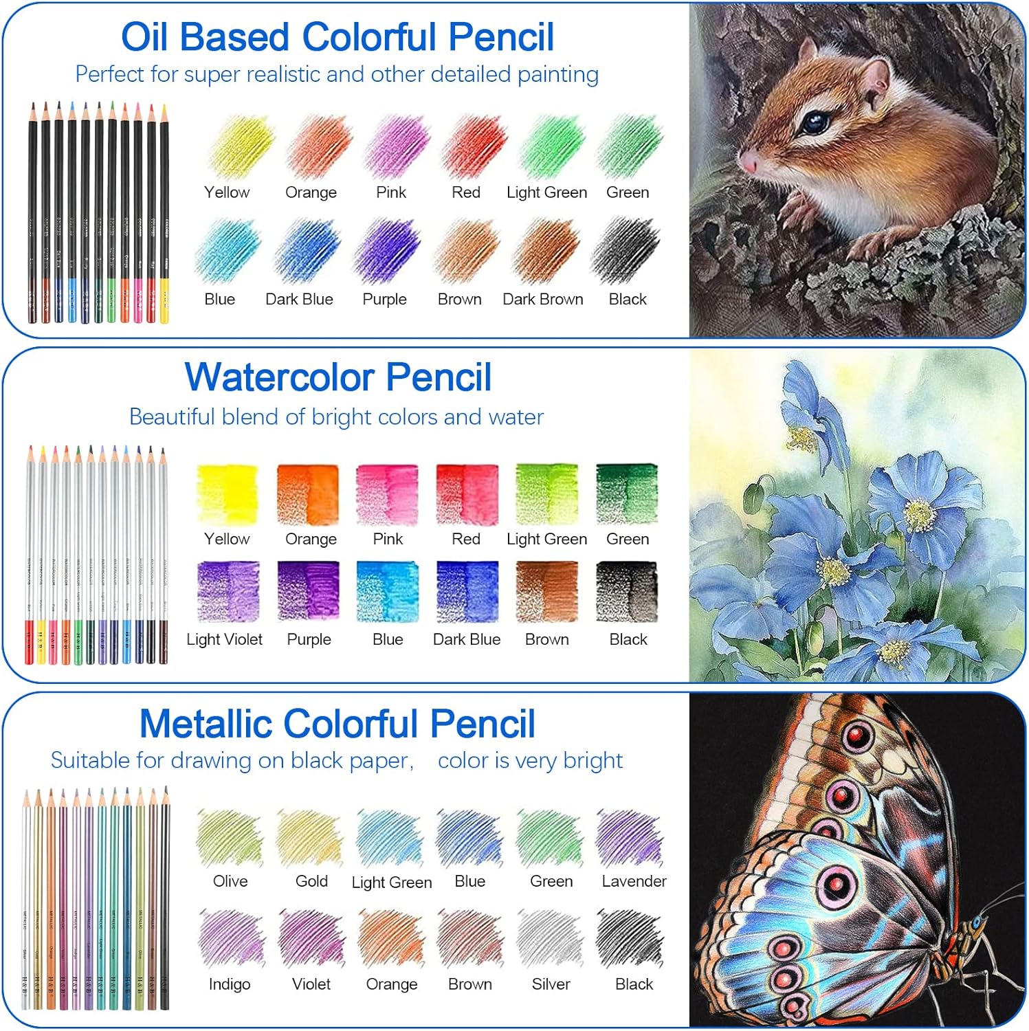 Thumbnail 4 de H & B 75 pezzi set matite da disegno – Kit professionale per principianti e artisti