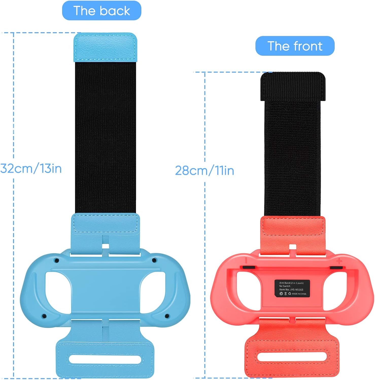 Detalle 2 de FYOUNG Armband Just Dance 2026–2022, 2er Set, elastisch Blau/Rot