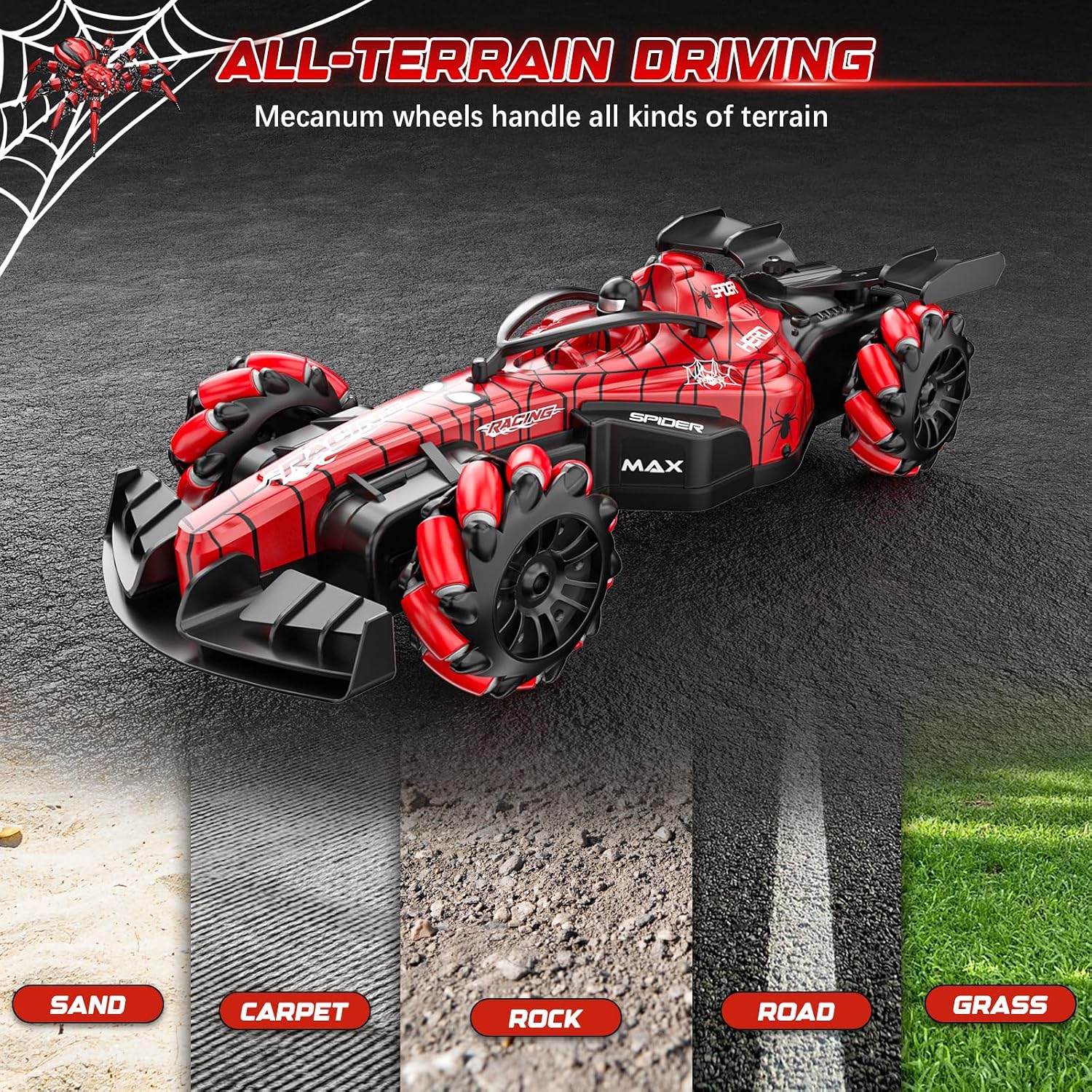 Thumbnail 4 de Spider 1:16 Remote Control Car with 360° spin and spray
