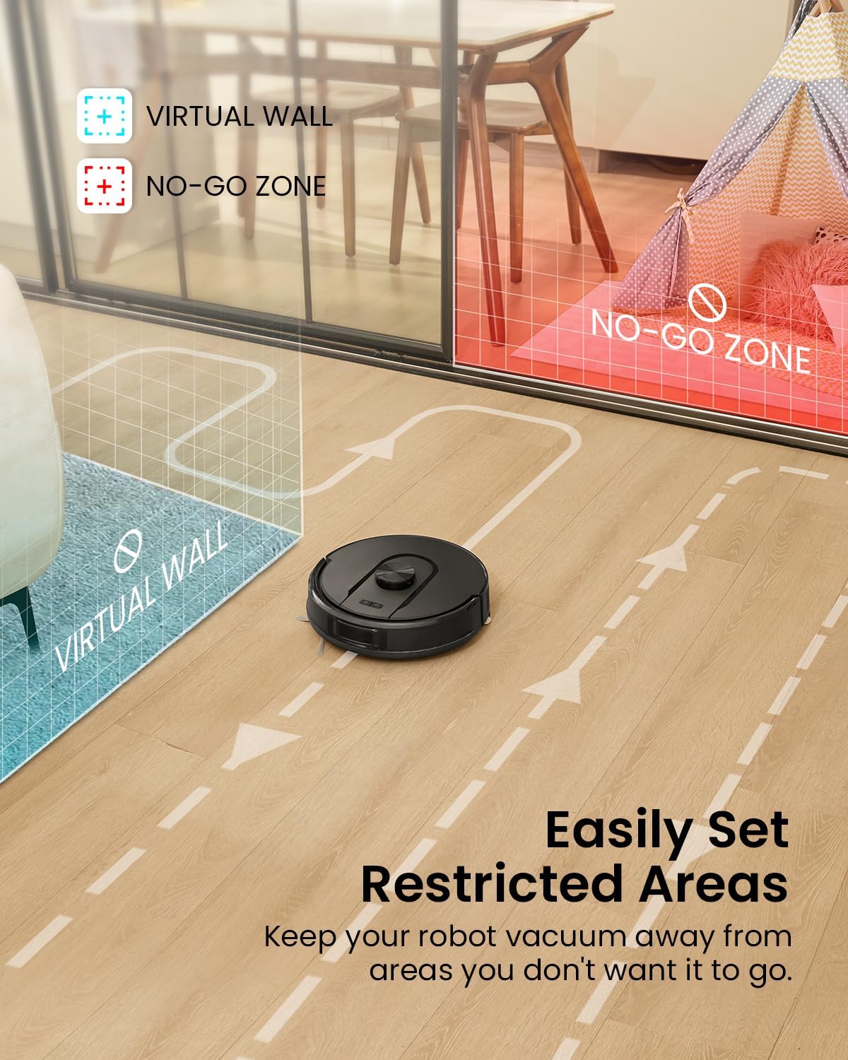 Thumbnail 5 de Vexilar Self-Emptying Robot Vacuum Cleaner with Mop, Laser Navigation and 60 Days Hands-Free Cleaning