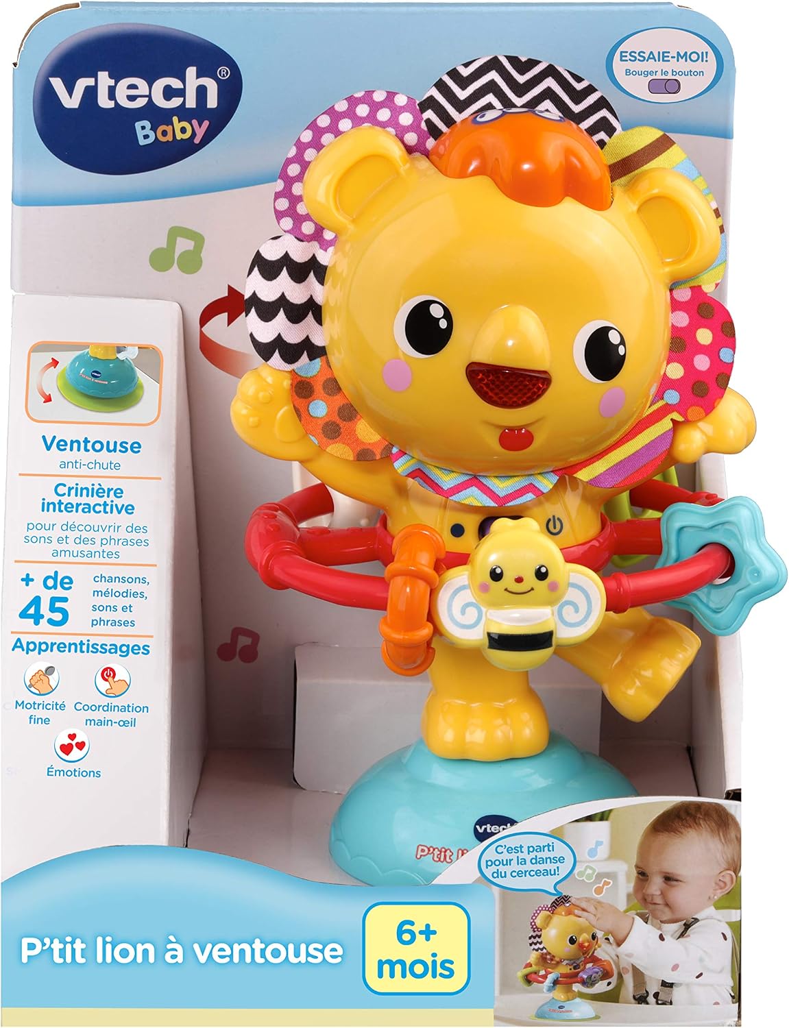 Thumbnail 3 de VTech Hula-Hoop P'tit Lion à Ventouse – Hochet musical pour chaise haute dès 6 mois