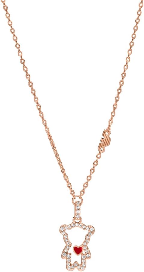 Detalle de Emporio Armani Damen Halskette aus Messing mit Karabinerverschluss in Roségold
