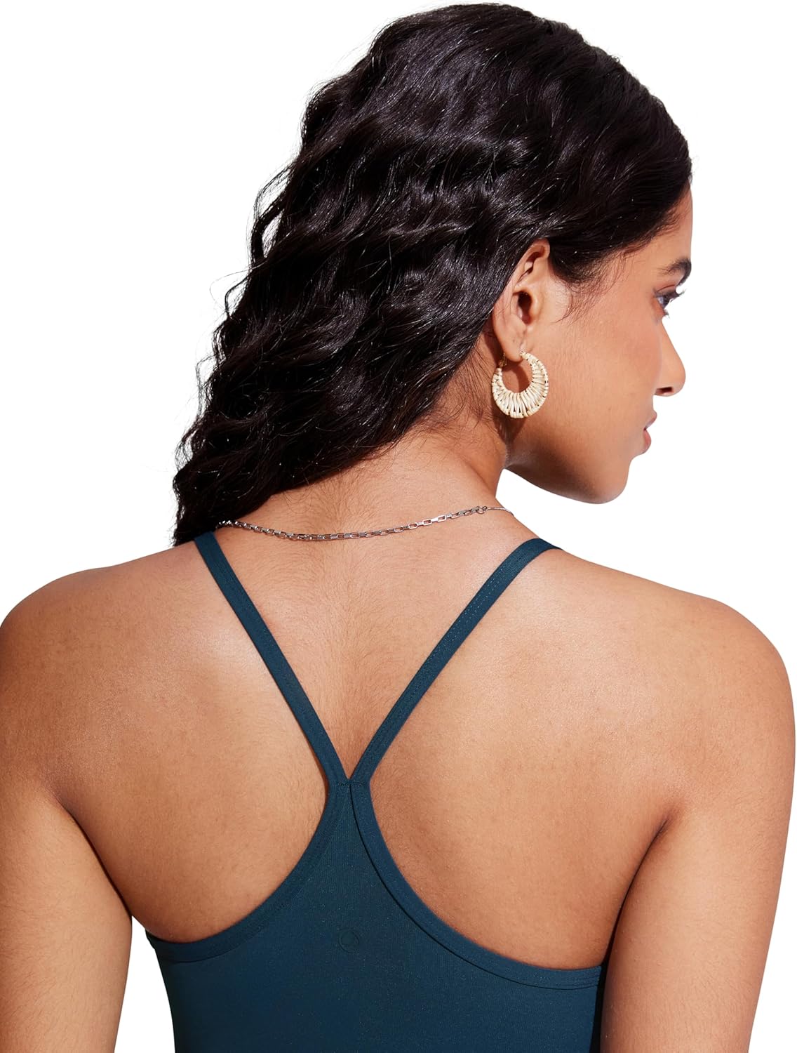 Detalle de CRZ YOGA Femmes Racerback Tankini Tops Scoop Neck Spaghetti Straps Maillot de Bain Bikini Top Uniquement rembourré