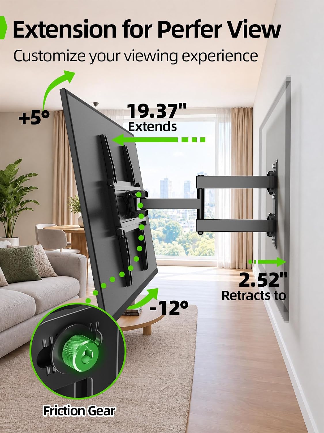 Detalle 2 de USX MOUNT XMM904 Full-Motion TV Wall Mount for 26–60-Inch TVs