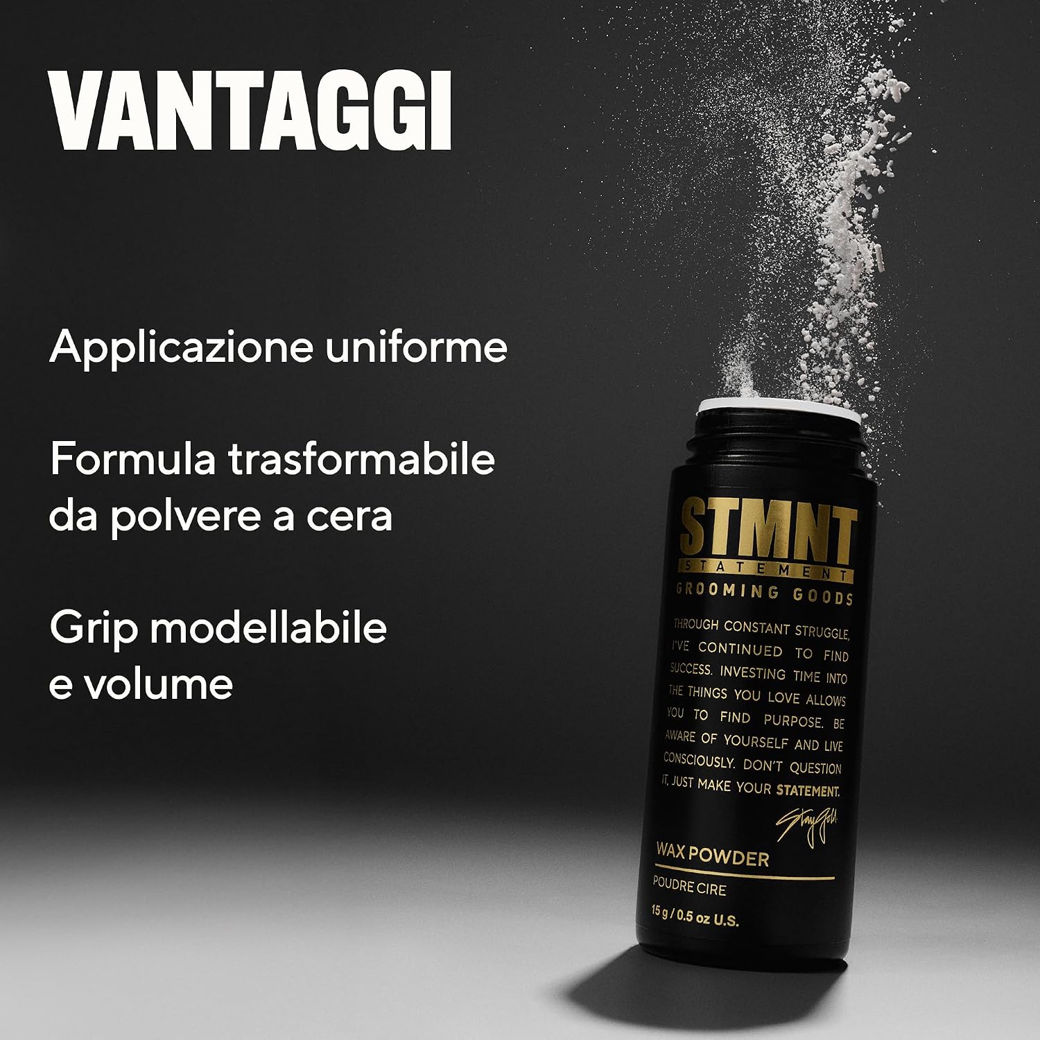Thumbnail 1 de STMNT Wax Powder di STMNT STATEMENT GROOMING GOODS: Polvere texturizzante per capelli uomo (15 g)