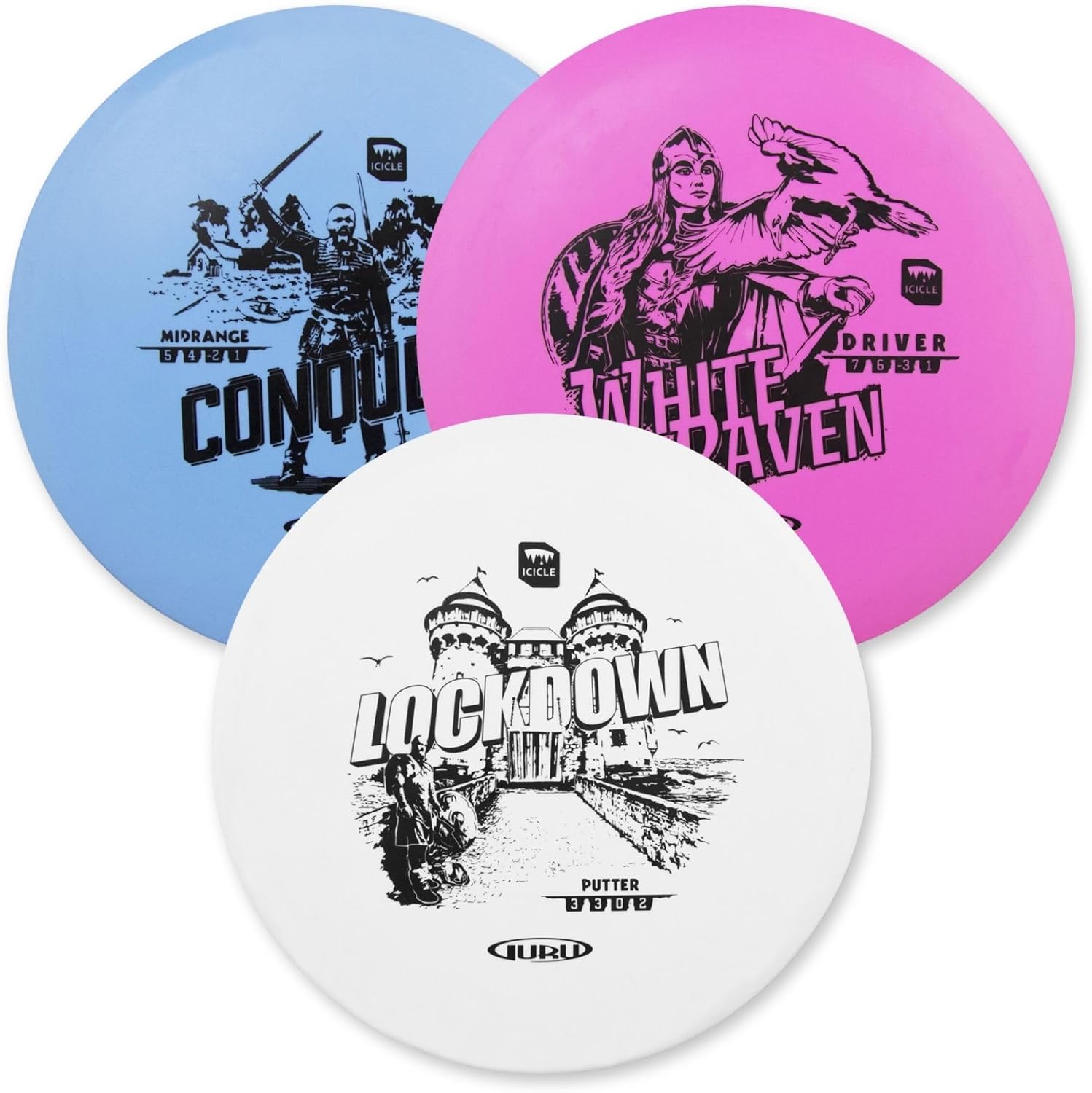 Guru Disc Golf Starter Set : 3 disques pour débuter le disc golf en extérieur
