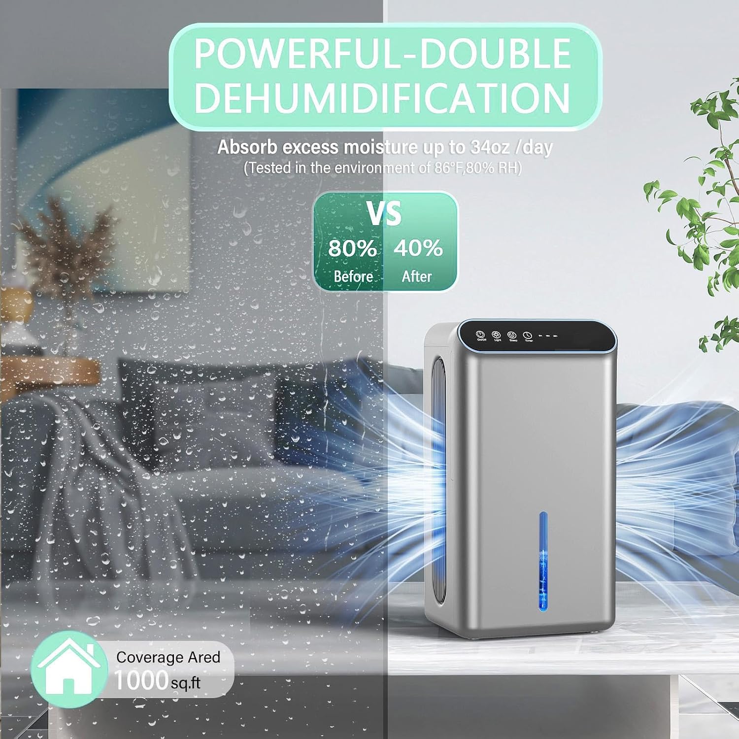 Detalle de Dehumidifier with 98 oz Tank