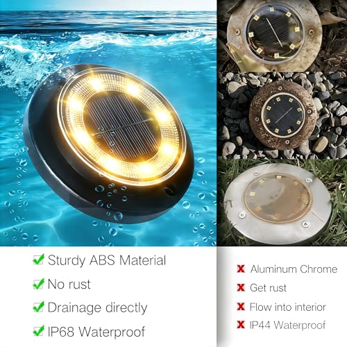 Thumbnail 2 de Flacchi Solar Bodenleuchten Warmweiß, 12 Stück – Außen wasserdicht, 8 LEDs je Leuchte
