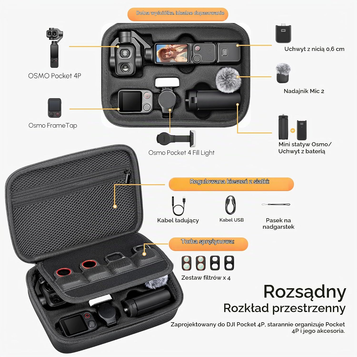Detalle 2 de STARTRC PHOTO DE12150143 – torba do DJI Osmo Pocket 4P Creator Combo