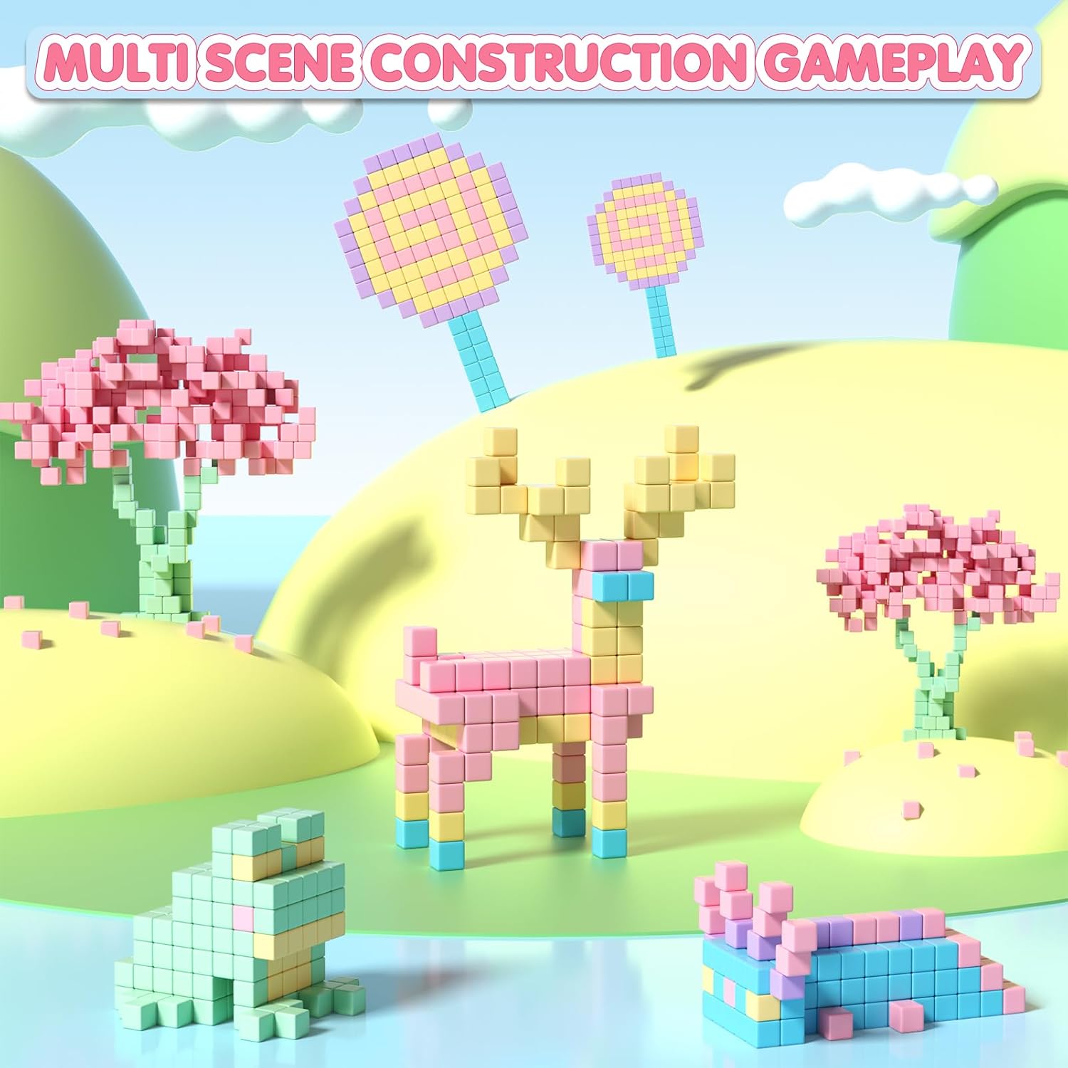 Thumbnail 1 de Apluses 45PCS Magnetic Blocks STEM building set 🧲