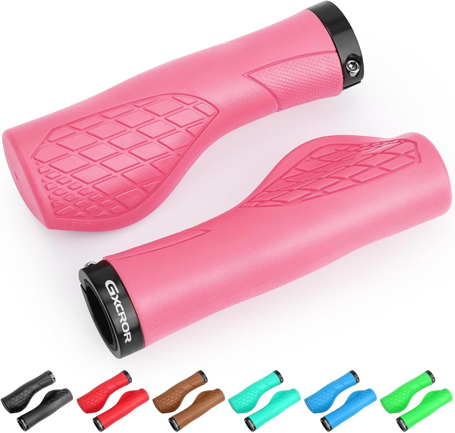 Detalle de GXCROR ergonomische Fahrradgriffe für 22,2 mm Lenker (Anti-Rutsch, Dual Lock) – für MTB, Trekking & Rennrad