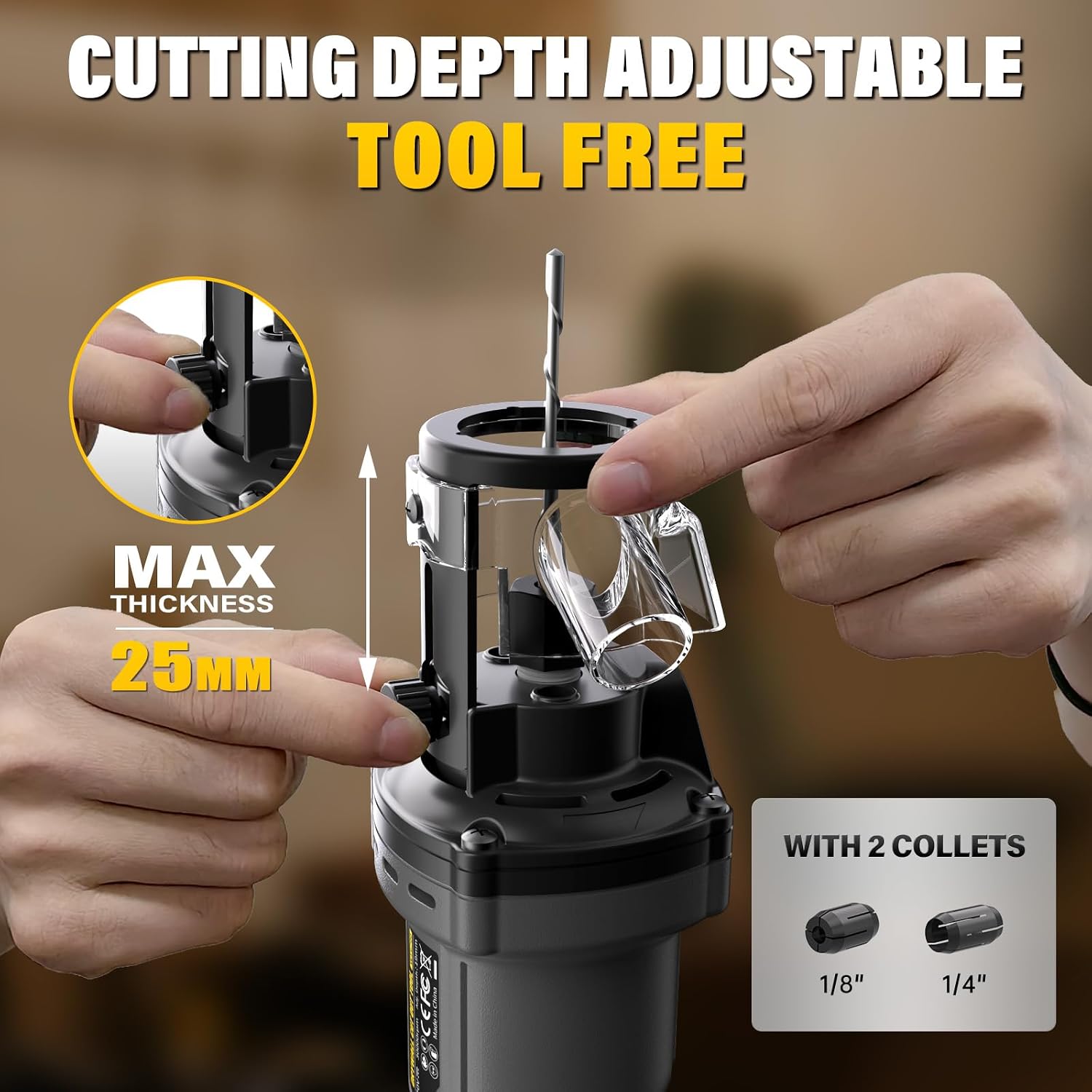 Detalle 2 de VERVEWAVE WT6700-12 Cordless Drywall Cut-Out Tool, 30,000 RPM Brushless Motor