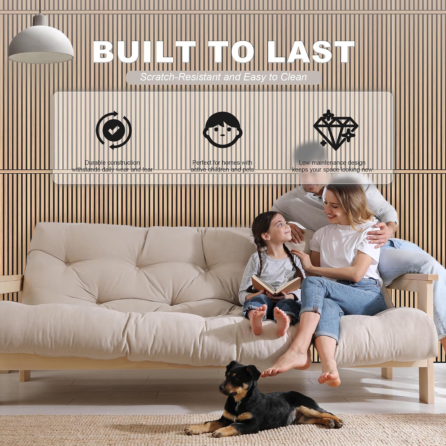 Thumbnail 6 de WoveN SounD Acoustic Wall Panels, Natural Oak 10-Pack, Self-Adhesive Slat Design