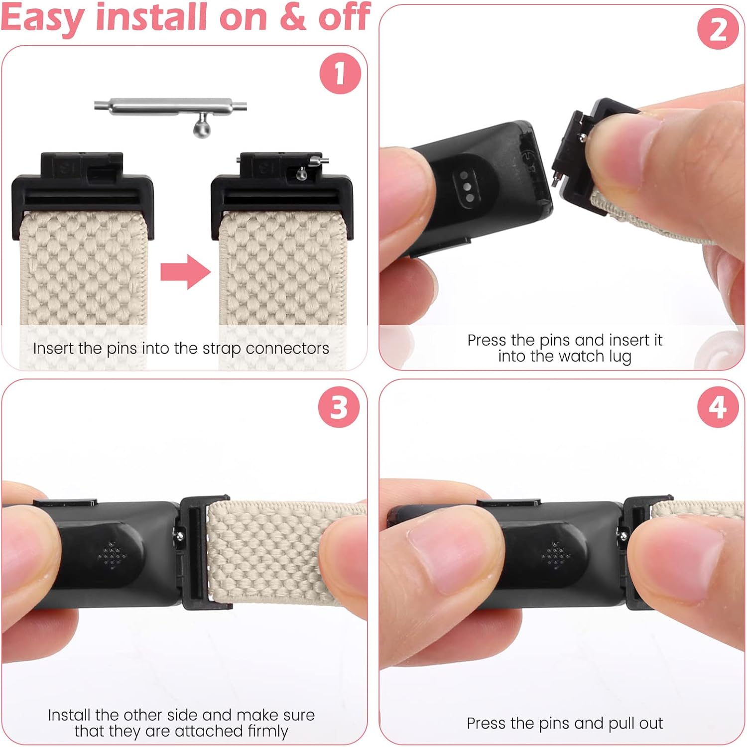 Thumbnail 2 de SHIJZWD Adjustable Elastic Strap for Fitbit Inspire 3