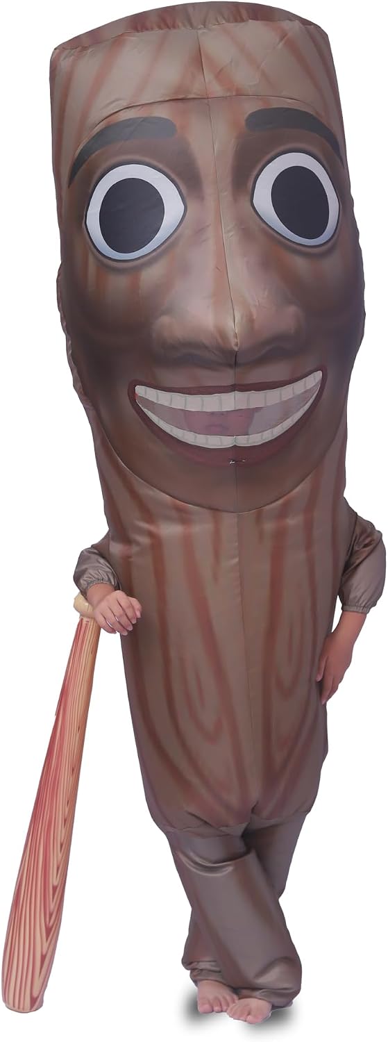 Detalle 1 de Ghorkivex Wooden Stick Man Inflatable Halloween Costume with Fan