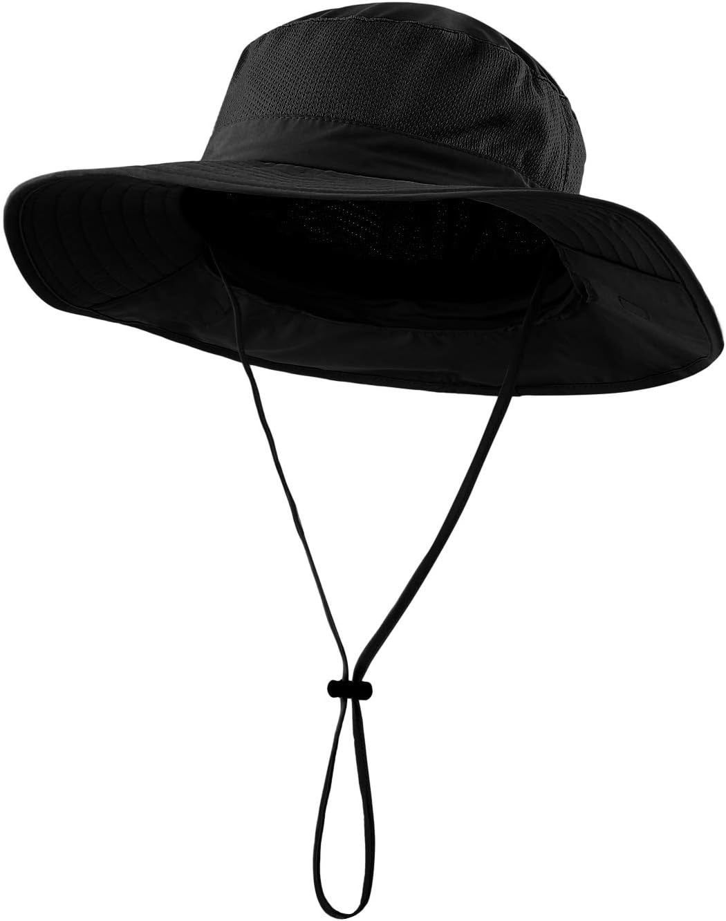 Detalle de Home Prefer Outdoor UPF50+ Mesh Sun Hat with Neck Flap – Wide Brim Fishing Hat for Men and Women