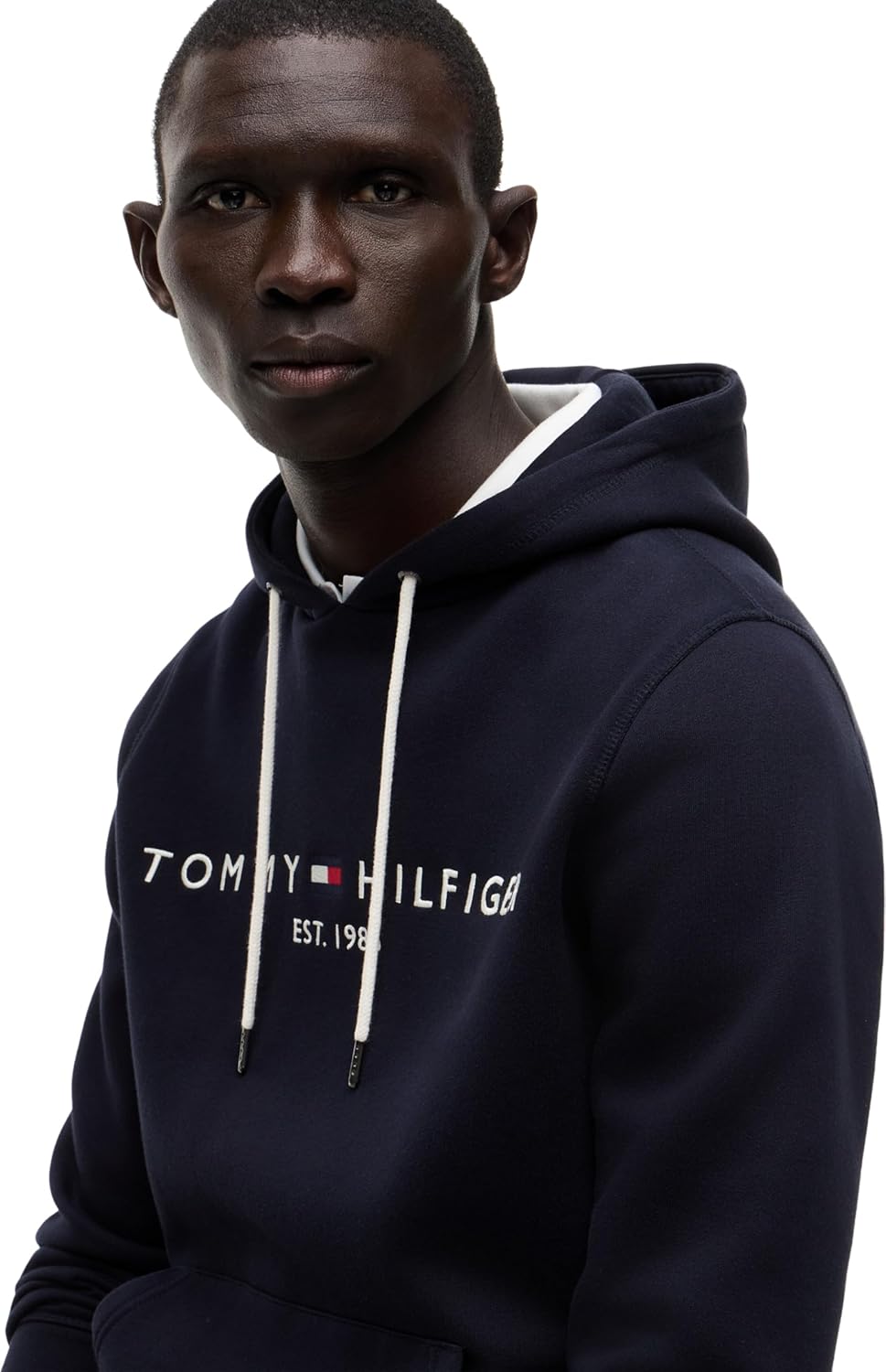 Detalle de Tommy Hilfiger MW0MW11599 Herren Hoodie – klassischer Kapuzenpulli mit Kordel