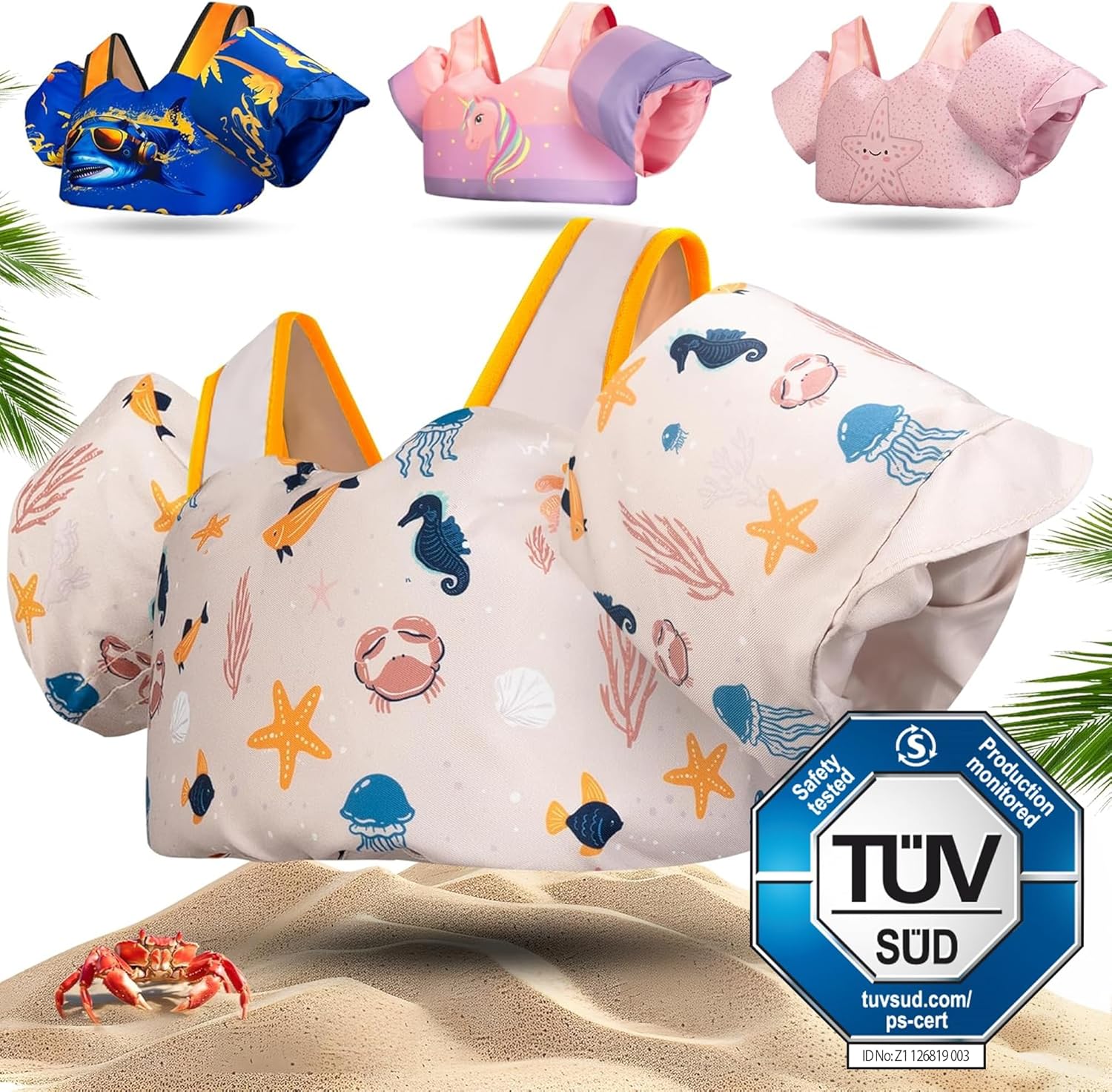 Thumbnail 3 de KIDVERSE Schwimmweste Kinder 3–6 Jahre – Geprüfte Qualität mit integrierten Schwimmflügeln, bis 30 kg