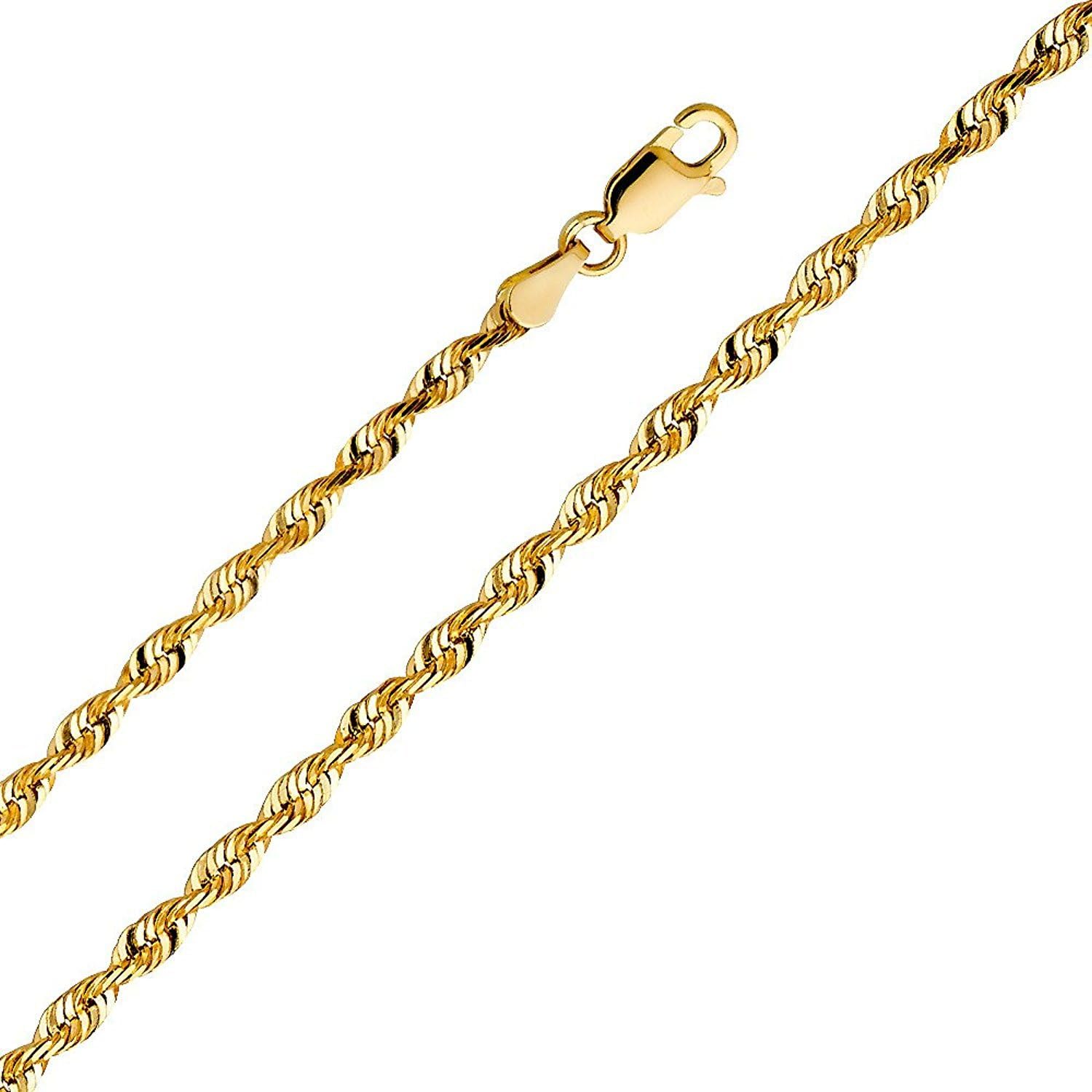 Detalle 2 de Chaîne à cordon en or jaune 14 carats (585) - Unisexe, 3,80 mm, longueurs au choix