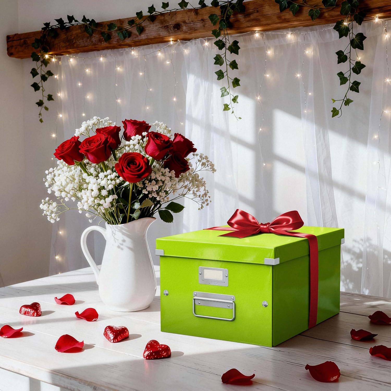 Detalle 2 de Leitz 60440054 A4 Storage Box – Green, Click and Store, Medium (28.1 x 20 x 37 cm)