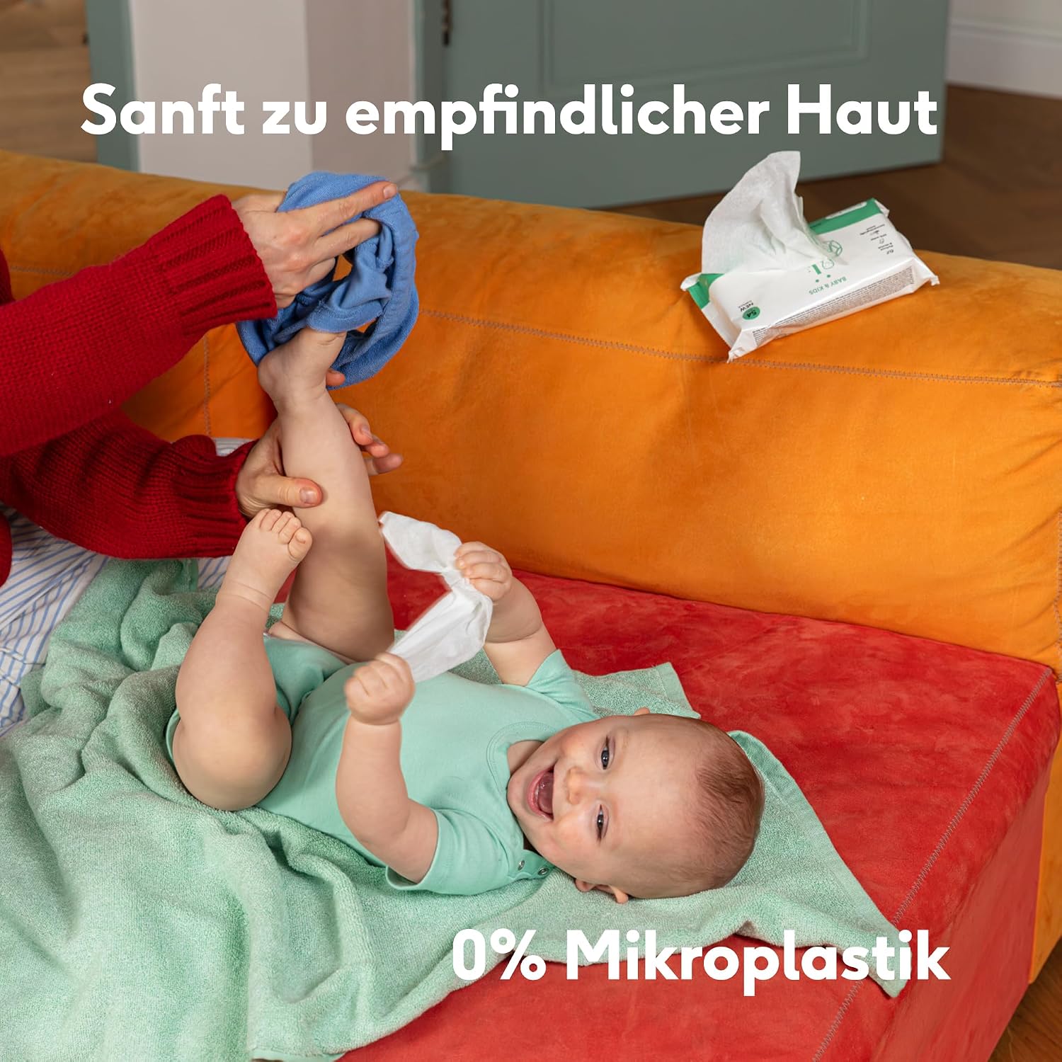 Thumbnail 5 de Naïf plastikfreie Lotion Feuchttücher (432 Stück, 8x 54) für Baby & Kind – 0% Parfüm und Alkohol