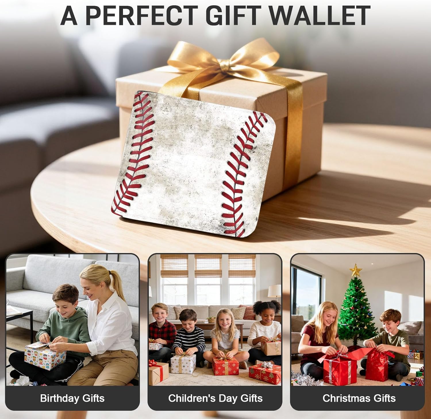 Thumbnail 6 de Kids Wallets for Boys Teen: Premium Vegan Leather Bifold with Zipper Coin Pocket
