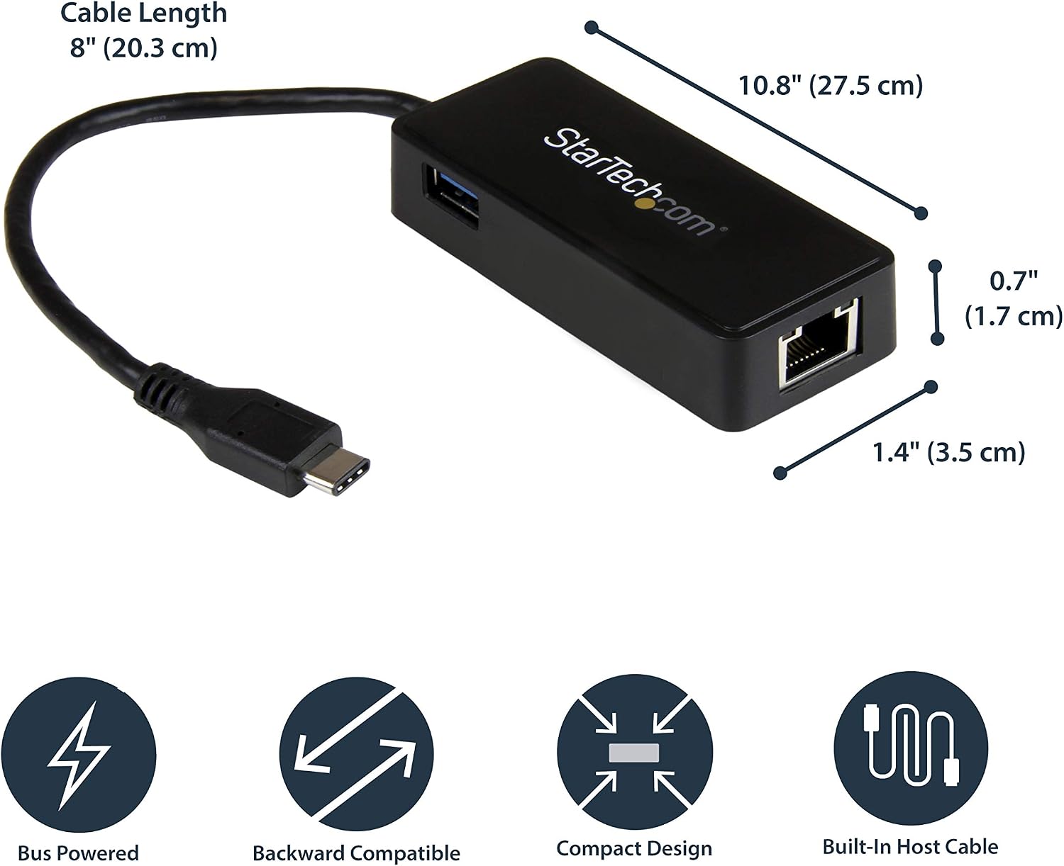 Thumbnail 3 de StarTech USB-C to Ethernet Gigabit Adapter