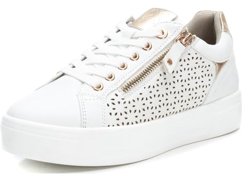 Detalle de XTI Zapatillas Blancas para Mujer con Cierre Cremallera