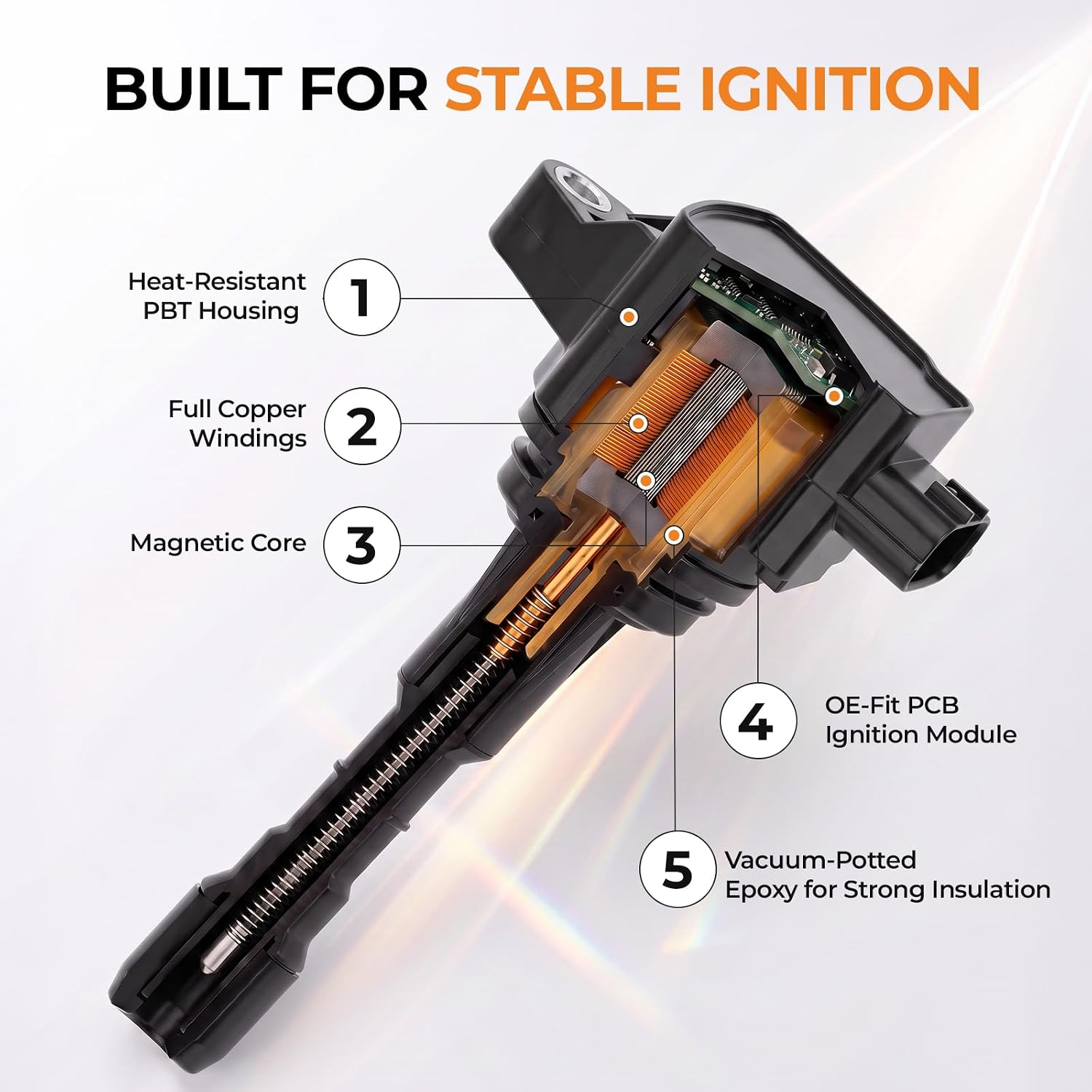 Thumbnail 6 de Autoexact FD504 Ignition Coil and Iridium Spark Plug Kit, 8 Coils and 8 Plugs