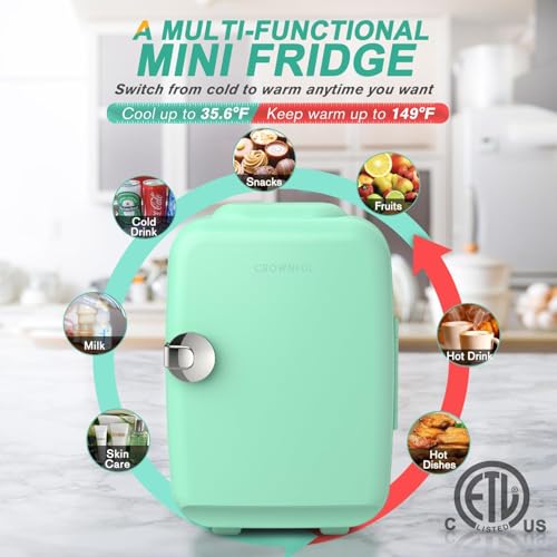 Thumbnail 2 de CROWNFUL Mini Fridge 4 Liter: Portable Cooler and Warmer for Skin Care, Cosmetics and Snacks