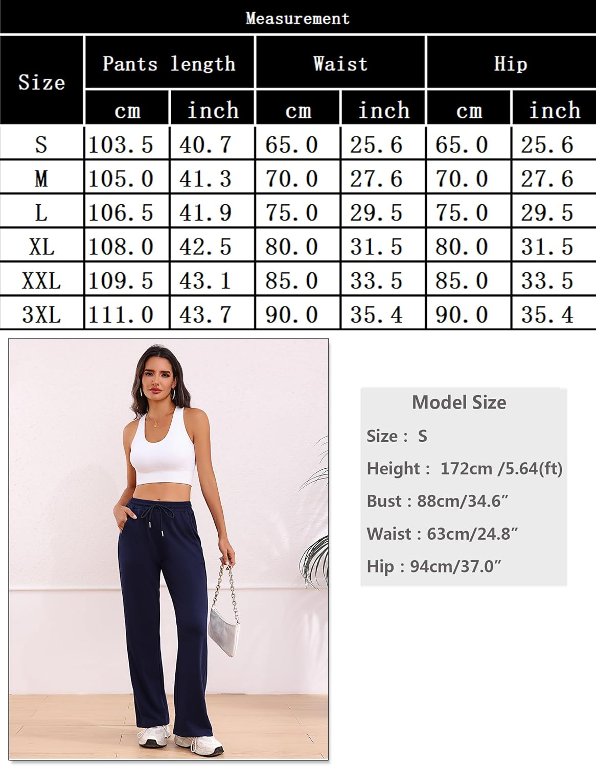 Thumbnail 5 de Pantalon de jogging femme Litherday en coton (coupe large) à taille élastique