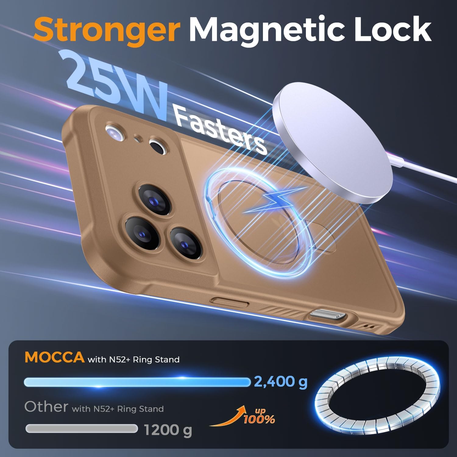 Thumbnail 1 de MOCCA Design Case for iPhone 17 Pro Max with MagSafe and Invisible Magnetic Ring Stand