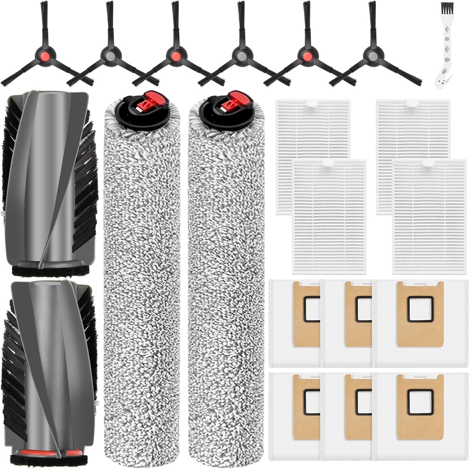 Detalle de Fenkabs C28 accessoireset voor Eufy C28 Omni, 21-delig met borstels en filters